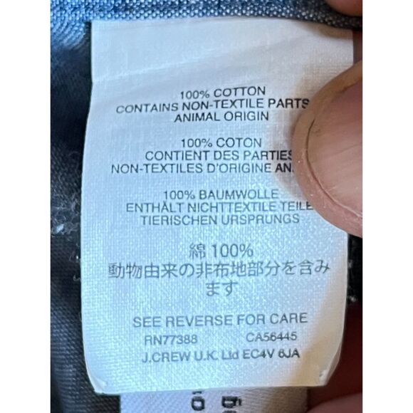 ALBIATE 1830 Milano for J. Crew Blue Ludlow Button Up Shirt Top Mens Size XL - Picture 5 of 10